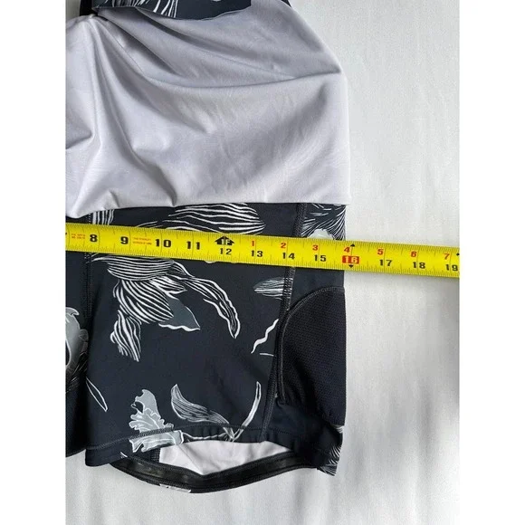 Athleta Skort Women Medium Blue Floral‎ Pockets Activewear Tennis Golf Stretch - Picture 7 of 16